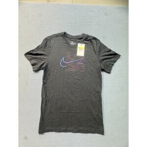 NIKE DRI FIT Men Black  Sz S Tee  Brand New